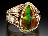 Ring - Fire agate - 14kt. RMA-8