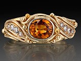 Ring - mandarin garnet - 14kt.  RMWB- 44