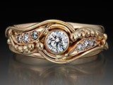 Ring - 1/3 ct. diamond and pave' diamonds -  14kt. RMWB-33