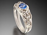 Ring - Sapphire - 14kt. white gold RWWB-34